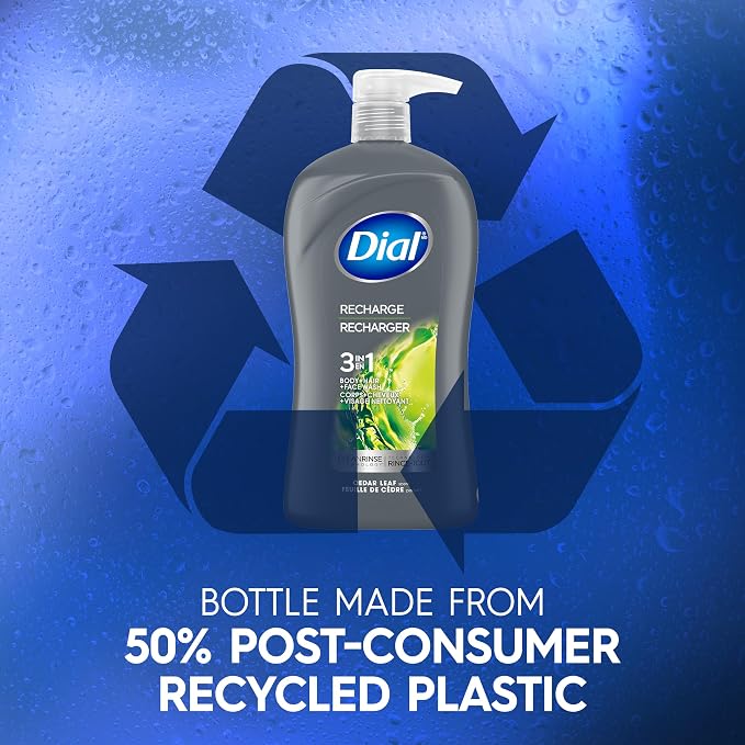 Dial Men 3 in 1 Body, Hair and Face Wash, 32 Fl Oz, Cedar Leaf Scent, Cleanses - Image 9