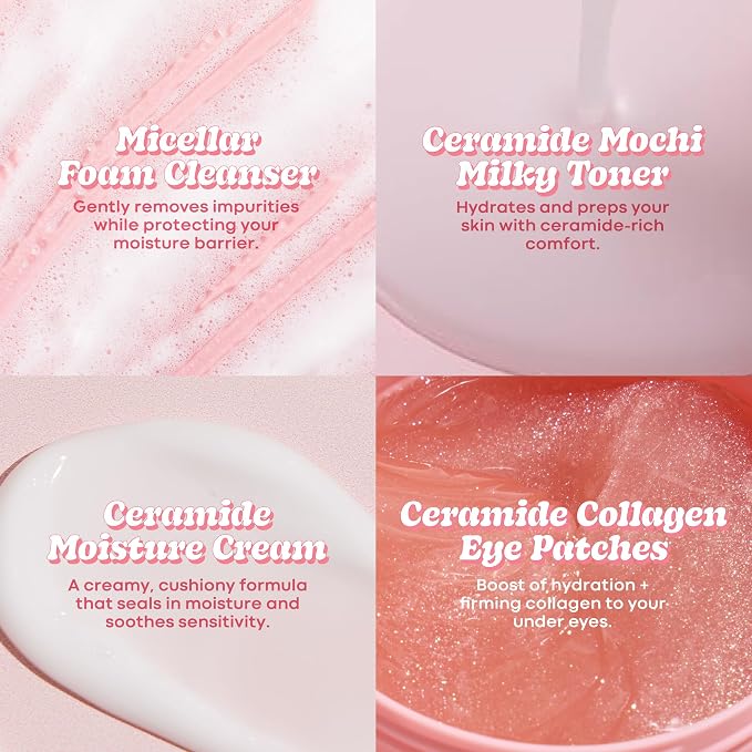 TONYMOLY Wonder Ceramide Mochi Essentials 4-Piece Skincare Set – Hydrating - Image 5