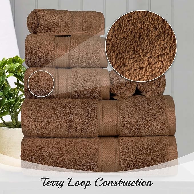 Superior Egyptian Cotton Pile Bath Towel Set of 4, Ultra Soft Luxury Towels - Image 7