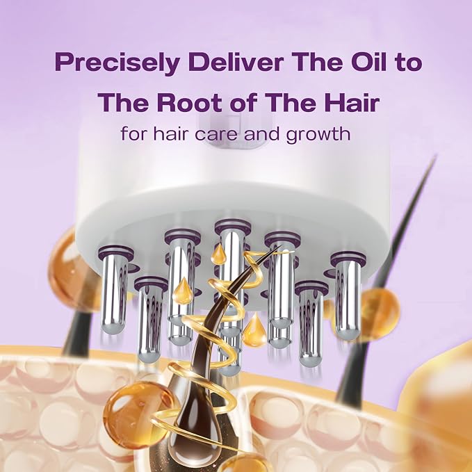 Electric Hair Oil Applicator & Scalp Massager 2 in 1, 15ml Capacity, Scalp Care - Image 2