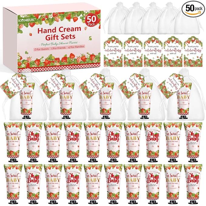 KONEUK 50 Pack Bulk Hand Cream Gifts Sets, Baby Shower Favors and Bridal Shower by KONEUK