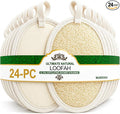 Natural Loofah Exfoliating Body Scrubber Pads, 24 Pack Dual Sided Shower Bath by Unknown