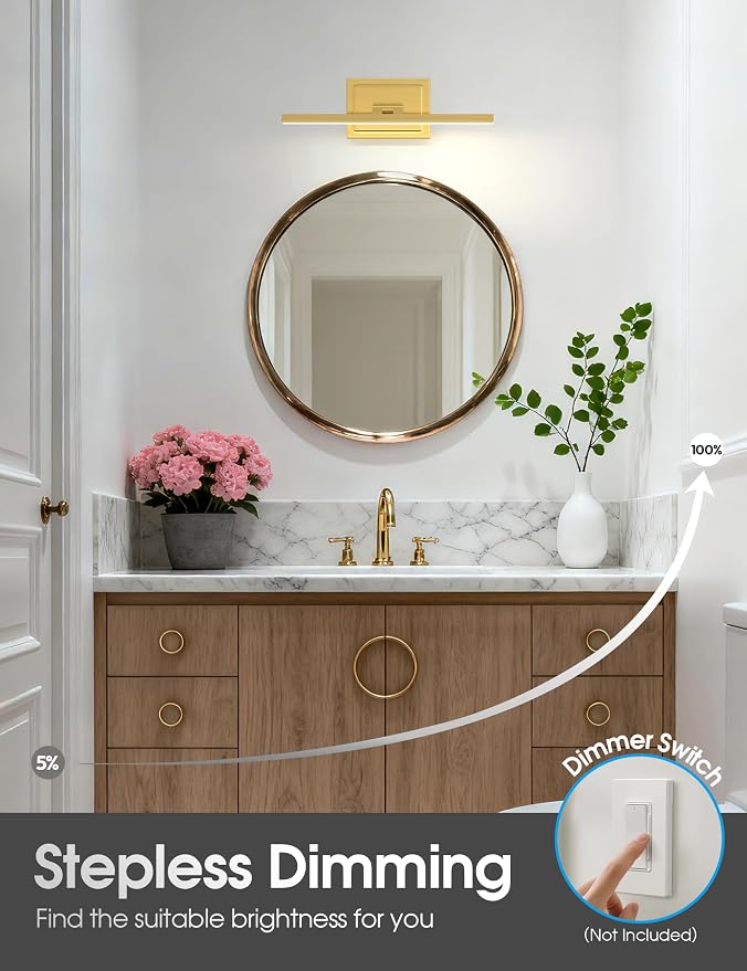 VOLISUN Bathroom Vanity Light 15.7 inch, 12W Dimmable 5CCT Led Bathroom Light - Image 5