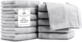 100% Cotton Wash Cloth for face & Body Set of 12, Sustainable, Highly Absorbent by VillaCelestia