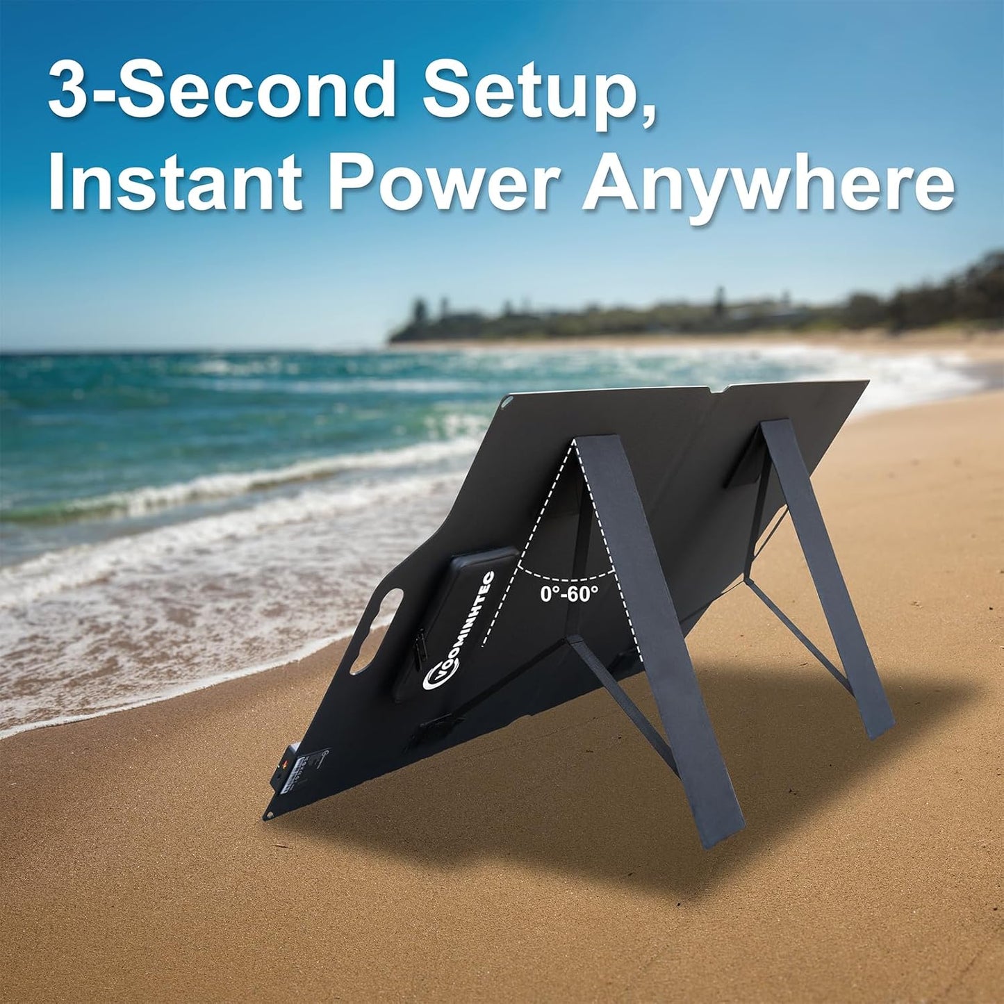 100W 22V ETFE Folding Portable Solar Panel, IP67 Waterproof Foldable 24% High Efficiency, QC3.0 USB-A &Type-C Output,-Light Solar Charger for Power Station RV Camping Off Grid