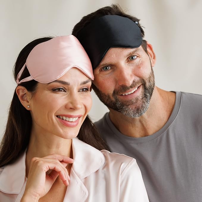 Fishers Finery 25 Momme Mulberry Silk Travel Sleep Mask |Adjustable Strap - Image 5
