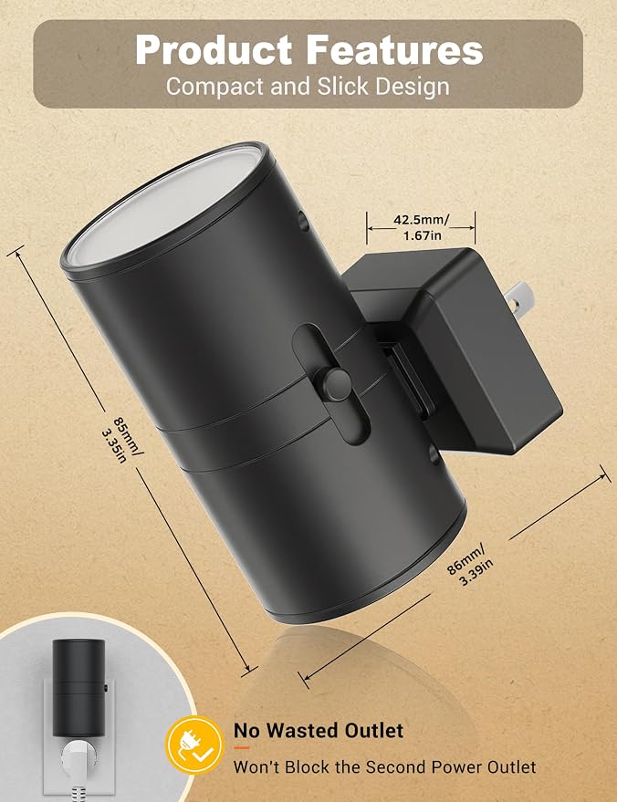 Night Lights Plug into Wall, Dimmable Night Light Plug in, Modern Night Lights - Image 6