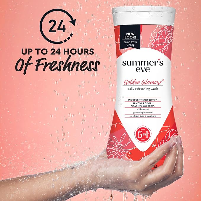 Summer's Eve Golden Glamour All-Over Daily Feminine Wash, pH-Balanced Body Wash - Image 2