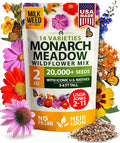 HOME GROWN Premium Monarch Butterfly Wildflower Seeds Mix by HOMEGROWN