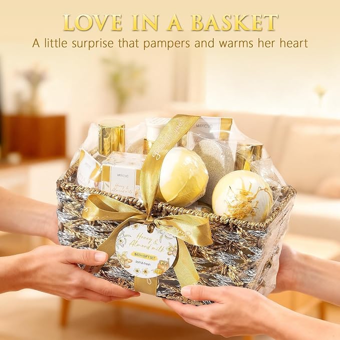 Mothers Day Birthday Gifts for Women, Honey & Almond Milk Relaxing Spa Gift - Image 9