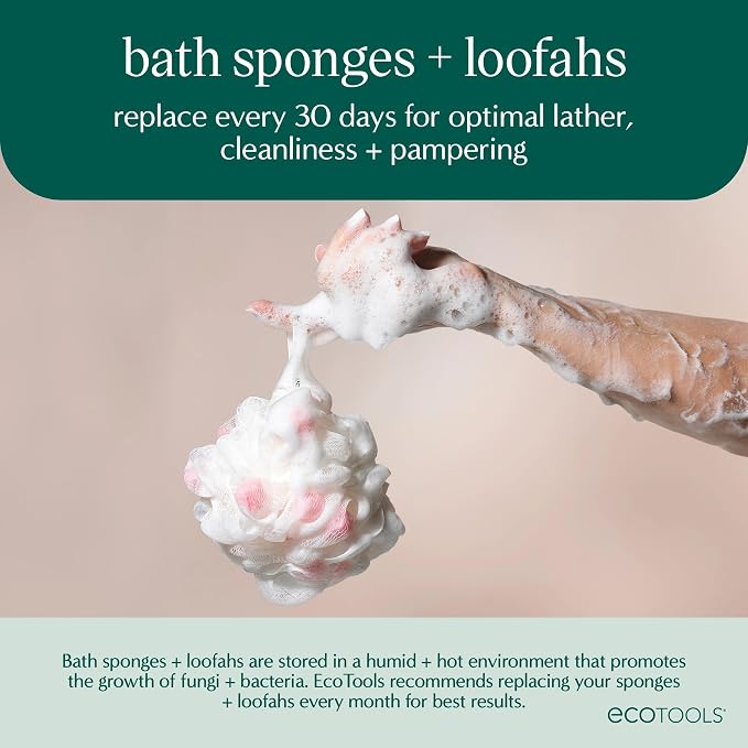 EcoTools Lathering EcoPouf, Loofah Infused - Image 5