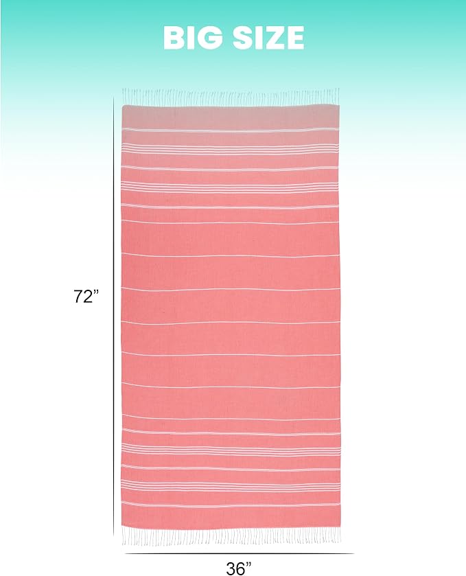 4 Packs Turkish Beach Towels Gym Towel Camping Blanket Xl Large Size Sandfree - Image 4
