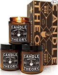 Candle Theory Man Cave Stuff Men 4oz Candles Set of 3, Crackling Woodwick by CANDLETHEORY