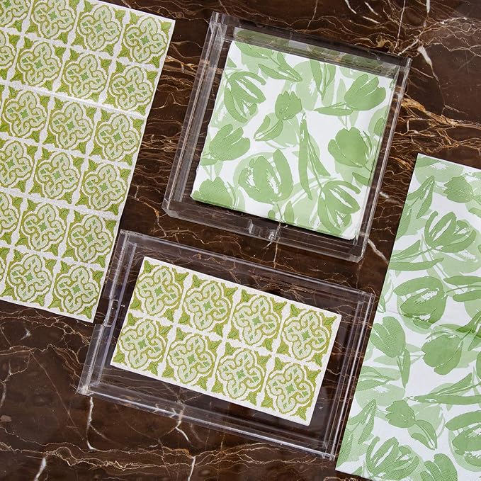 CY craft Acrylic Cocktail Paper Napkin Holder, Decorative Clear Cocktail Napkin - Image 4