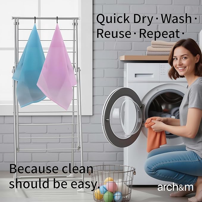 ARCH&M Exfoliating Washcloth 12 Pack Back Scrubber - Image 4