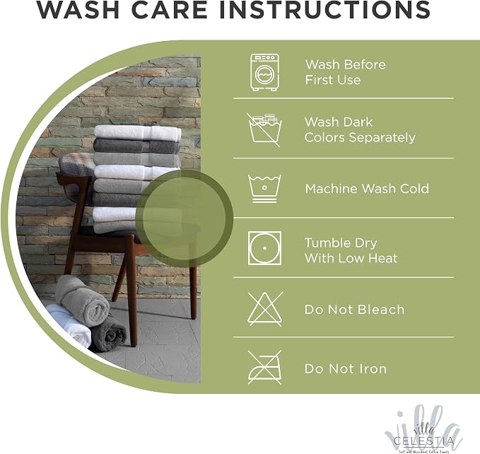 100% Cotton Wash Cloth for face & Body Set of 12, Sustainable, Highly Absorbent - Image 5