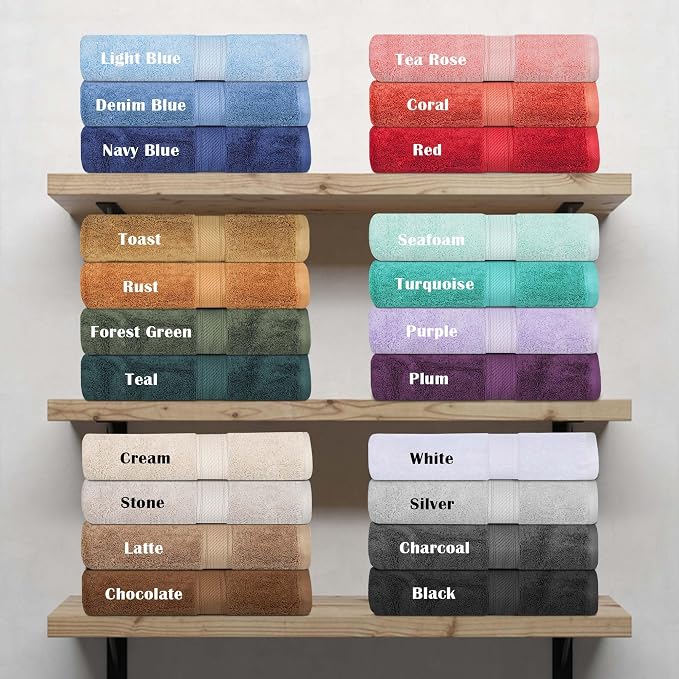 SUPERIOR Egyptian Cotton Pile Bath Sheet Set of 2, Ultra Soft Luxury Towels - Image 10