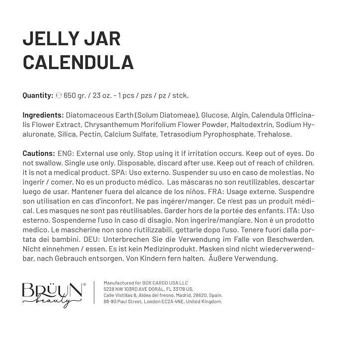 BRÜUN Jelly Mask Jar Calendula Peel-Off Face Care Rubber Mask | 23 fl oz Skin - Image 7