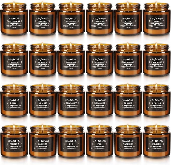 24 Packs Scented Candles for Home, 3.05oz，Soy Wax Aromatherapy Candles - Image 4