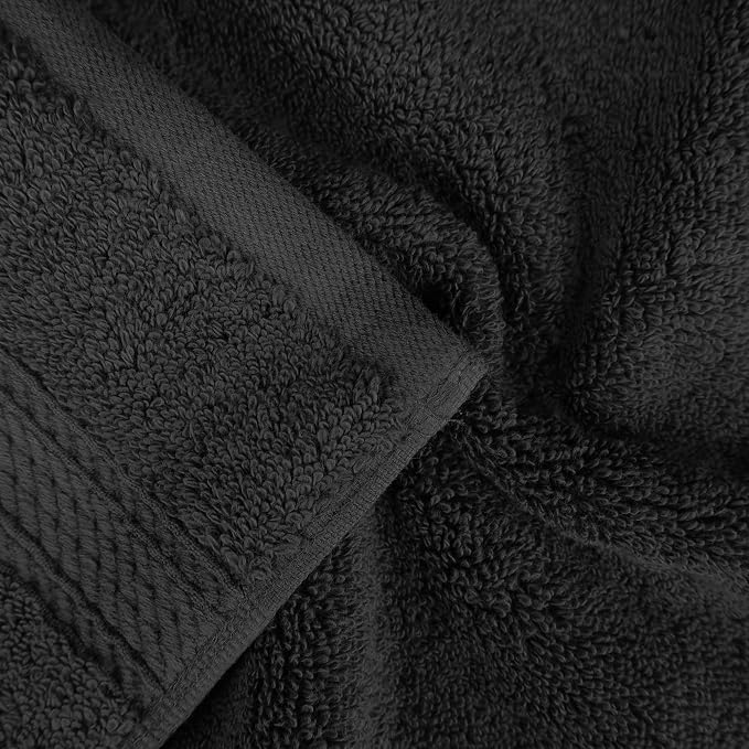 Superior Egyptian Cotton 8-Piece Solid Towel Set, Washcloths 13” x 13” - Image 7