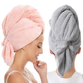 2 Pack Large Microfiber Hair Towel Wrap by BYCOO