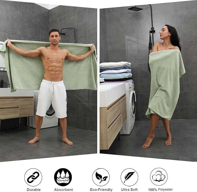 Extra Large Bath Towel Sheet Set 35x70 Inches - Image 5