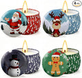 Christmas Candles Gifts for Women, 4 Pack Scented Candles Set, 120 Hour Long by YINUOLIGHT