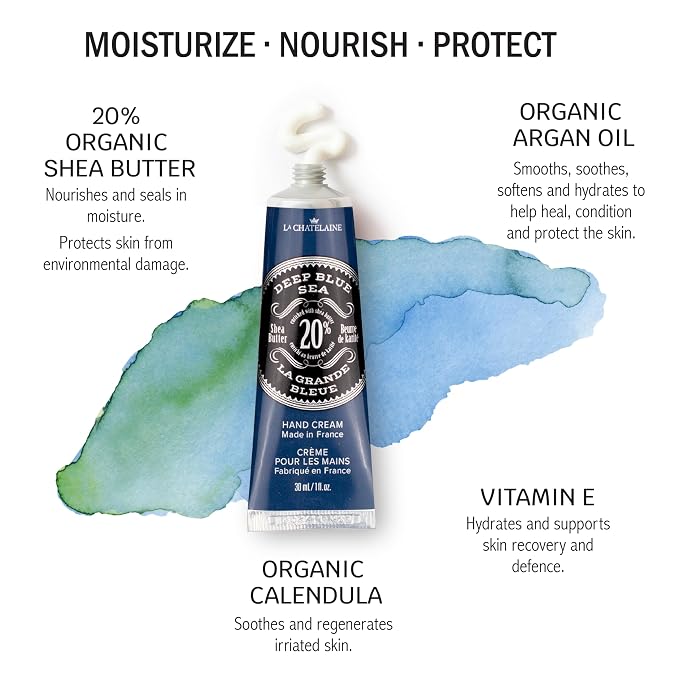 La Chatelaine 20% Shea Butter Hand Cream Travel Size, Organic Argan Oil - Image 2