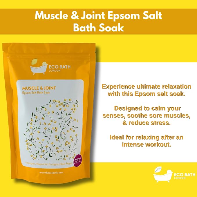 Eco Bath London Muscle & Joint Epsom Salt Bath Soak – Pouch 2.2 LB | Made in UK - Image 2