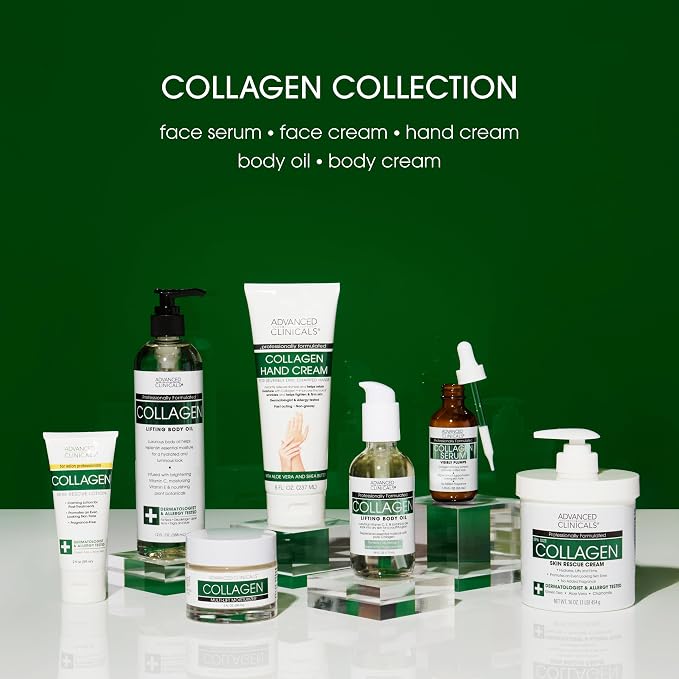 Advanced Clinicals Collagen Hand & Body Cream Skin Care Moisturizer Lotion - Image 7