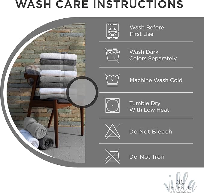 100% Cotton Wash Cloth for face & Body Set of 12, Sustainable, Highly Absorbent - Image 5