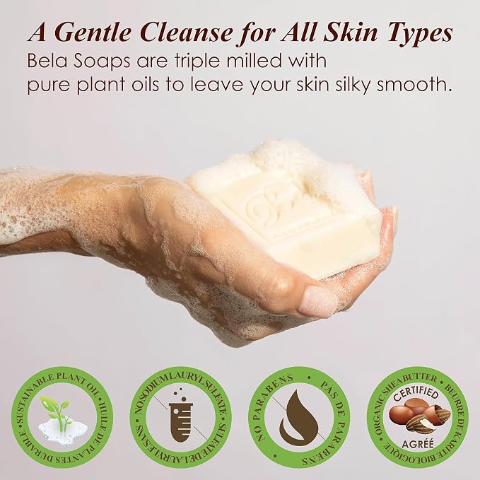 BELA Soap Bar Variety Pack, Pure Goats Milk, and Sea Salt, Long Lasting - Image 3