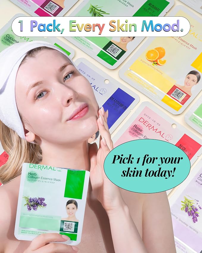 DERMAL 24 Combo Pack Made in Korea Facial Mask – 20+ Years of K-Beauty - Image 4