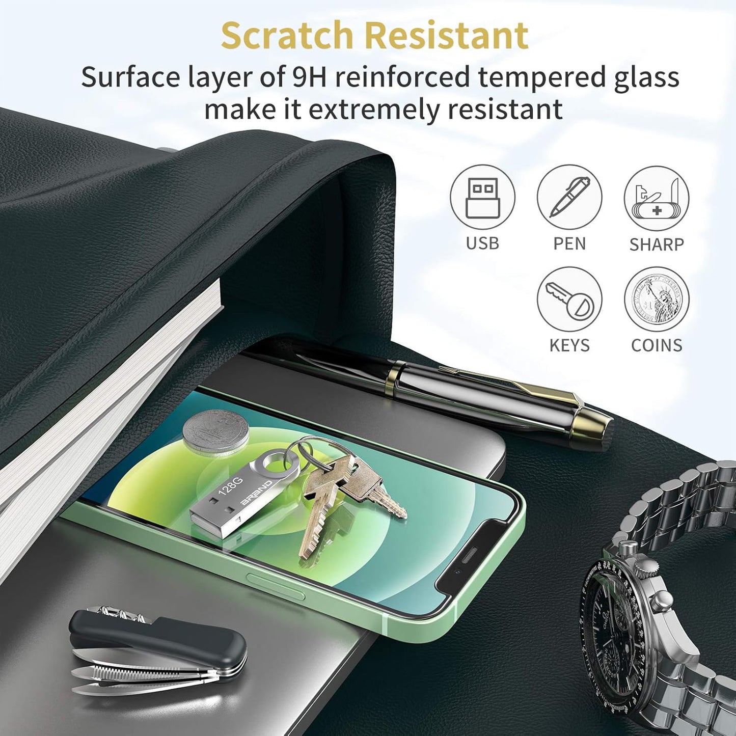 UNBREAKcable 3-Pack Screen Protector for iPhone 12 mini, Double Shatterproof Tempered Glass [Easy Installation] [9H Hardness] [99.99% HD Clear] [Case Friendly] for iPhone 5.4 inch