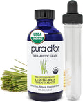 PURA D'OR Organic Lemongrass Essential Oil, Therapeutic Grade, by PURADOR