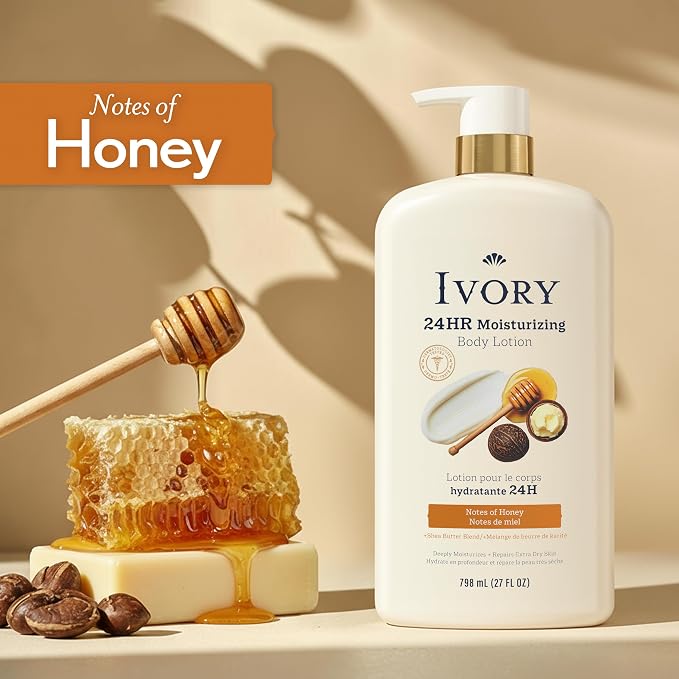 Ivory Hand & Body Lotion, 24hr Moisturizing, Repairs Extra Dry Skin, All Day - Image 4