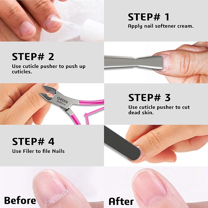 Professional Cuticle Trimmer Nail Cuticle Cutter Stainless Steel Cuticle Nippers - Image 3