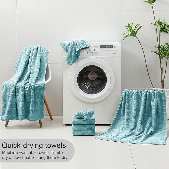 8 Piece Bath Towel Set-2 Oversized Bath Sheets, 2 Hand Towels, 4 - Image 8