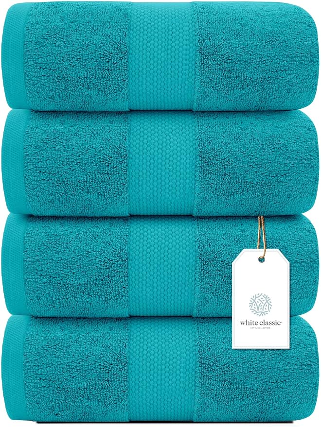 White Classic Luxury Bath Towels Large by WhiteClassic