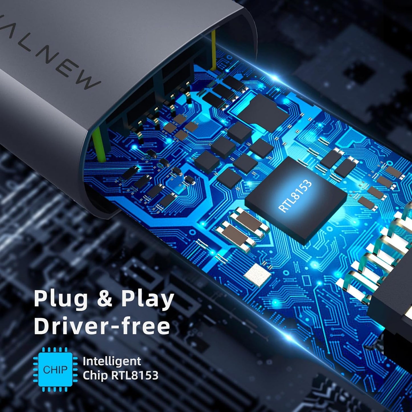 USB 3.0 Ethernet Adapter, WALNEW 1000Mbps Gigabit USB to Ethernet LAN Network Adapter, Aluminum USBA Male to RJ45 Female Cable Converter for MacBook,Chromebook,Surface, Laptop,Desktop,PC