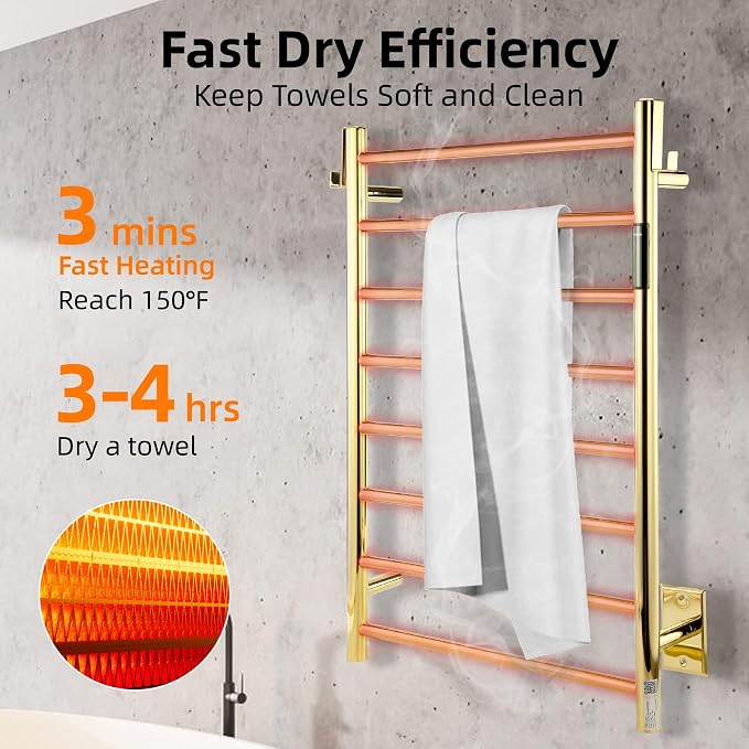 P&Dlusir Towel Warmer, Heated Towel Rack - Image 3