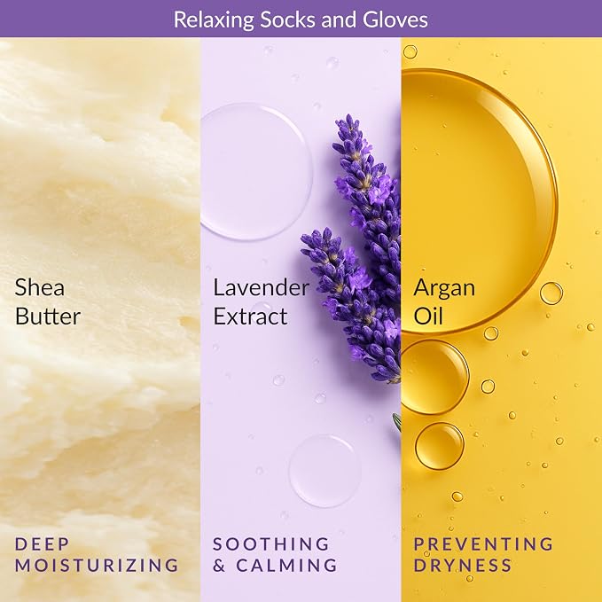 Epielle Relaxing & Nourishing Hand & Foot Masks, Soften Dry, Overworked Skin - Image 6