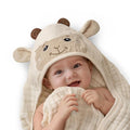 Blissful Diary Muslin Baby Hooded Towel 1 Pack, Soft & Absorbent Bath Towel by ForEveryBabysBetterLife