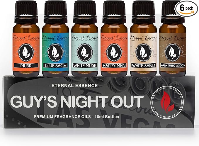 Eternal Essence Oils Guy's Night Out Set of 6 Premium Fragrance Oils by EternalEssenceOils