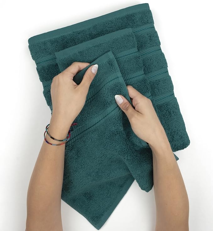American Soft Linen Luxury 4 Piece Bath Towel Set, 600 GSM 100% Cotton Turkish - Image 5