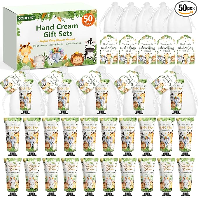 50 Pack Baby Shower Bulk Hand Cream Gifts Sets, Baby Shower Favors and Bridal by KONEUK