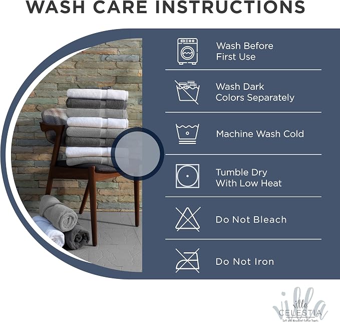 100% Cotton Wash Cloth for face & Body Set of 12, Sustainable, Highly Absorbent - Image 5