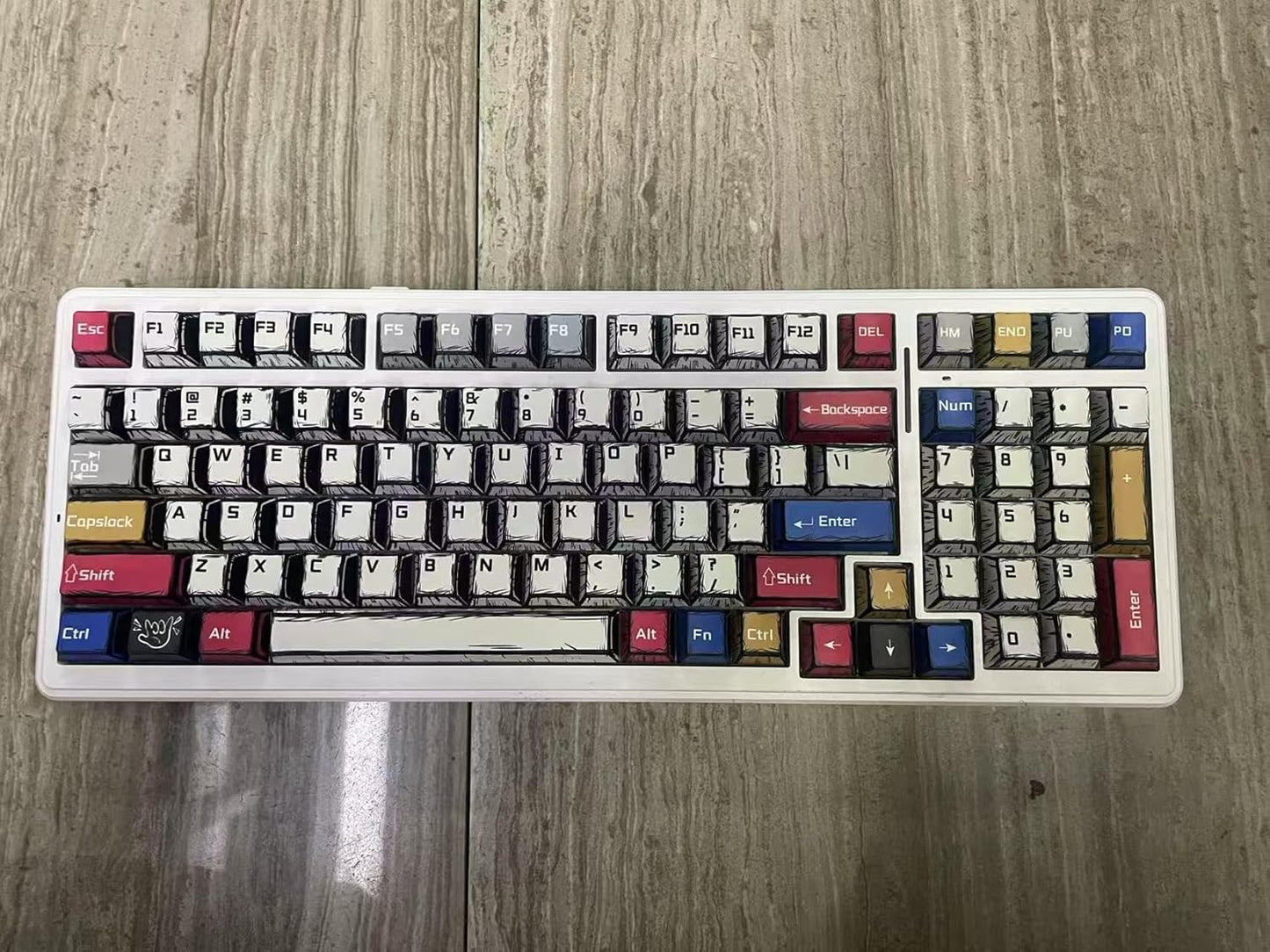 x Aula F99 Pro Wireless Mechanical Keyboard, Gasket Hot Swappable Custom Keyboard with Knob, RGB Backlit,Pre-lubed Reaper Switches PBT Keycaps BT5.0/2.4GHz/USB-C Creamy PC Gaming Keyboards - Blue