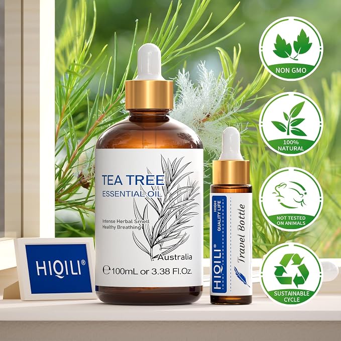 HIQILI Tea Tree Oil for Skin, Add to Shampoo, Body Wash, Foot Soak - Image 9