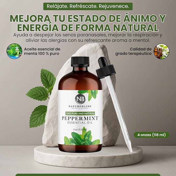 NaturoBliss Peppermint Essential Oil, 100% Pure and Natural Therapeutic Grade - Image 5